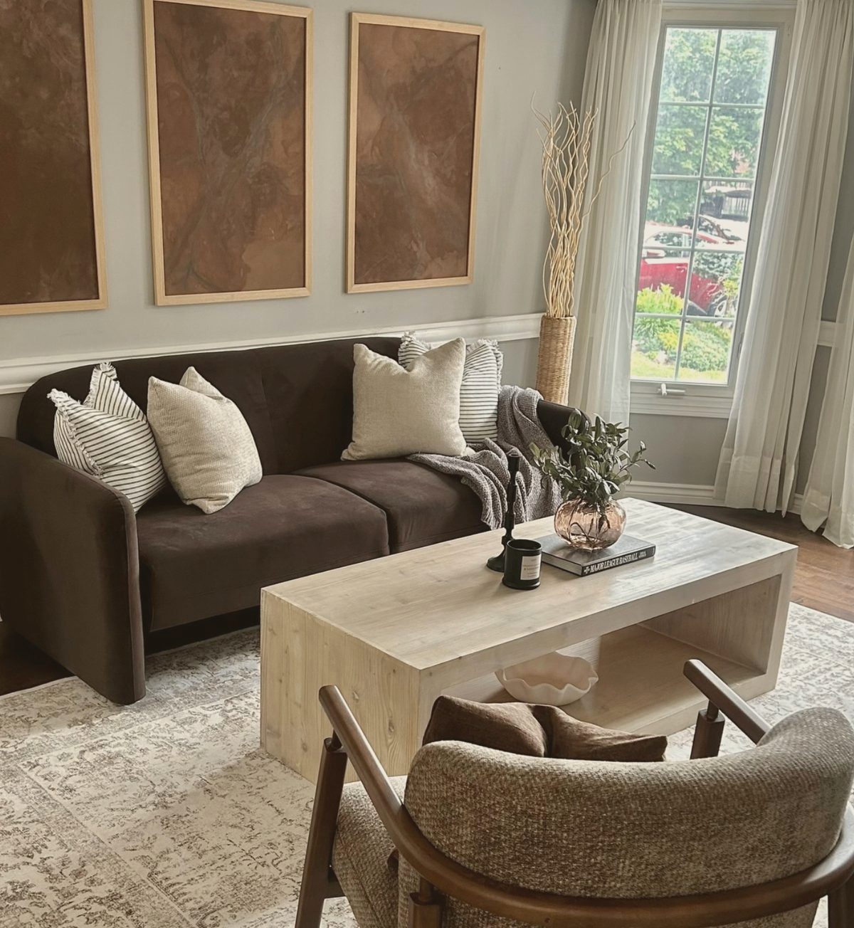 Living room after staging