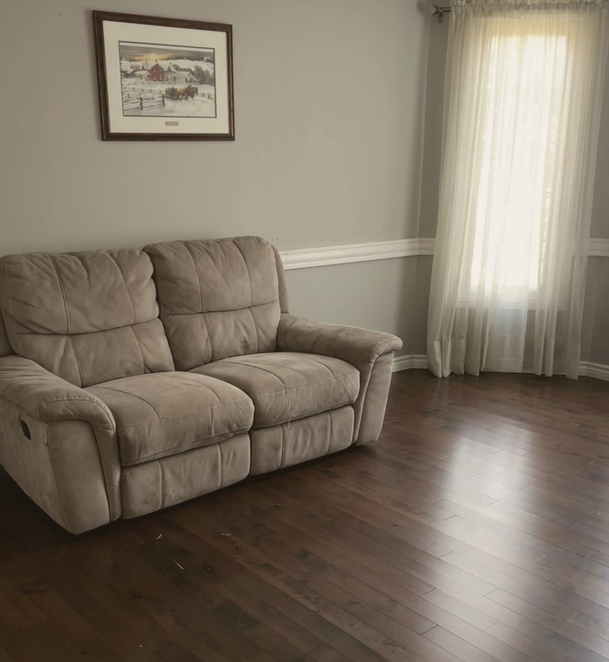 Living room before staging
